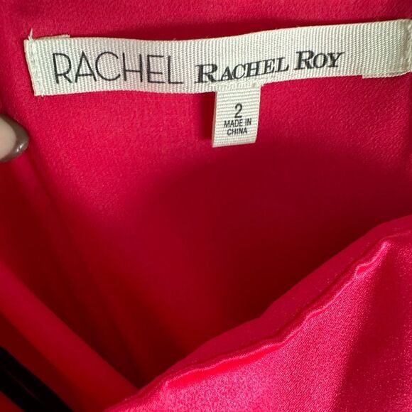 RACHEL Rachel Roy Meet Me In Montauk Strawberry Open Back Cocktail Mini Dress 2 - Picture 6 of 8